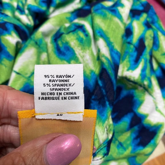 Ruby Rd. M Top with 3/4 Sleeves and a Tie Front - Picture 9 of 11